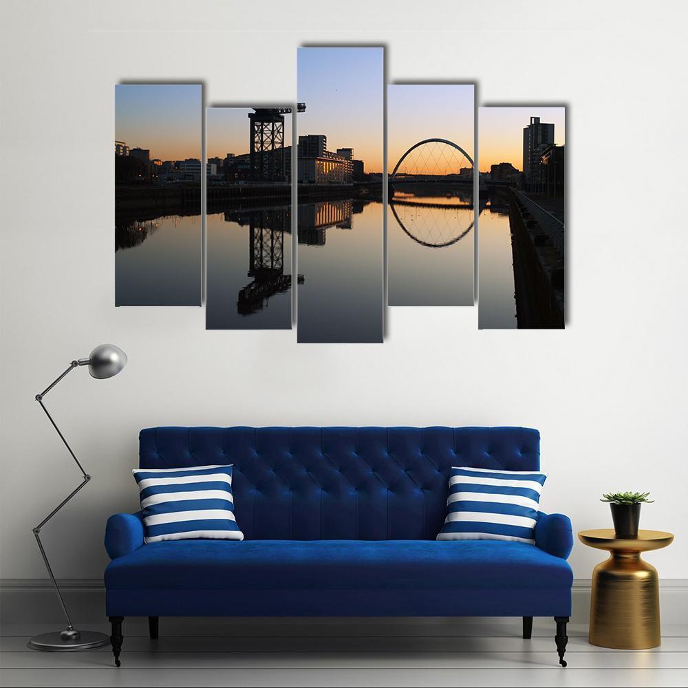 Finneston Crane &amp; Clyde Arc Canvas Wall Art-5 Pop-Gallery Wrap-47" x 32"-Tiaracle