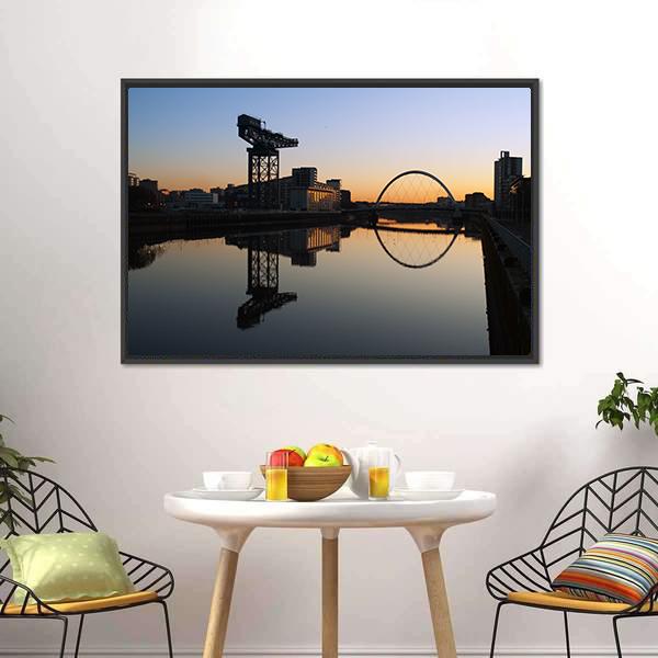 Finneston Crane &amp; Clyde Arc Canvas Wall Art-3 Horizontal-Gallery Wrap-25" x 16"-Tiaracle