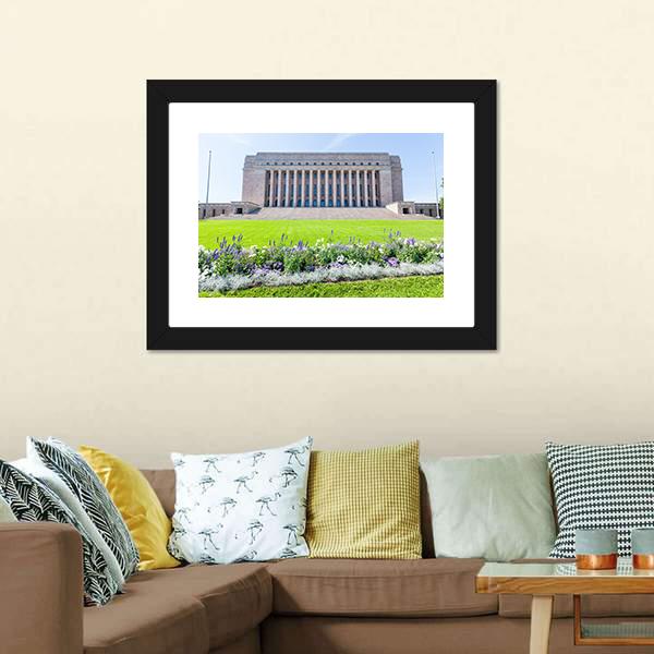 Finnish Parliament House Canvas Wall Art-5 Horizontal-Gallery Wrap-22" x 12"-Tiaracle