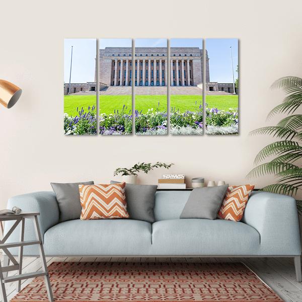 Finnish Parliament House Canvas Wall Art-5 Horizontal-Gallery Wrap-22" x 12"-Tiaracle