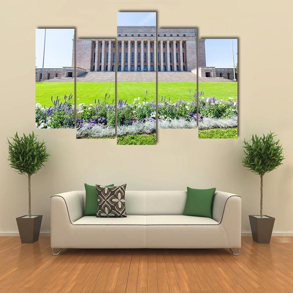 Finnish Parliament House Canvas Wall Art-5 Pop-Gallery Wrap-47" x 32"-Tiaracle