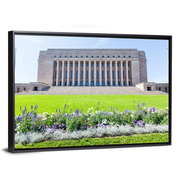 Finnish Parliament House Canvas Wall Art-3 Horizontal-Gallery Wrap-25" x 16"-Tiaracle