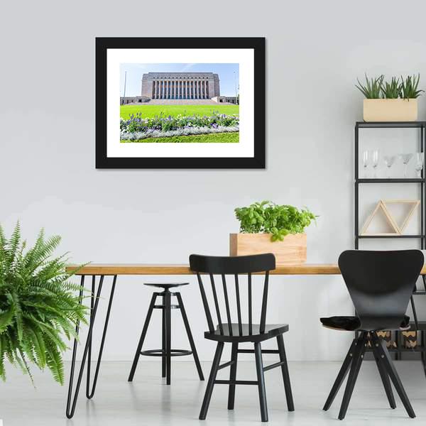 Finnish Parliament House Canvas Wall Art-3 Horizontal-Gallery Wrap-25" x 16"-Tiaracle