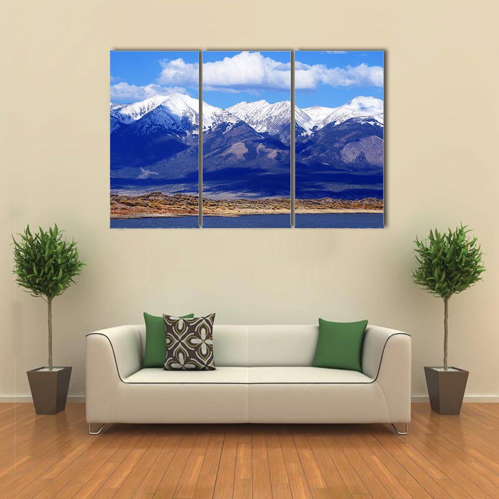 First Mountain Snow Colorado Canvas Wall Art-3 Horizontal-Gallery Wrap-37" x 24"-Tiaracle