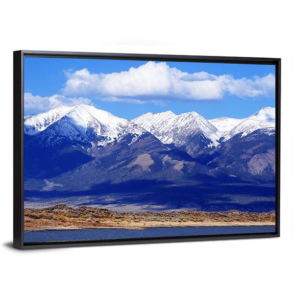 First Mountain Snow Colorado Canvas Wall Art-3 Horizontal-Gallery Wrap-25" x 16"-Tiaracle
