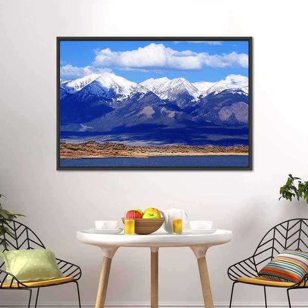 First Mountain Snow Colorado Canvas Wall Art-3 Horizontal-Gallery Wrap-25" x 16"-Tiaracle