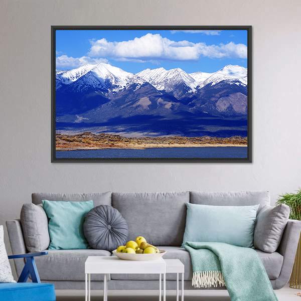 First Mountain Snow Colorado Canvas Wall Art-3 Horizontal-Gallery Wrap-25" x 16"-Tiaracle
