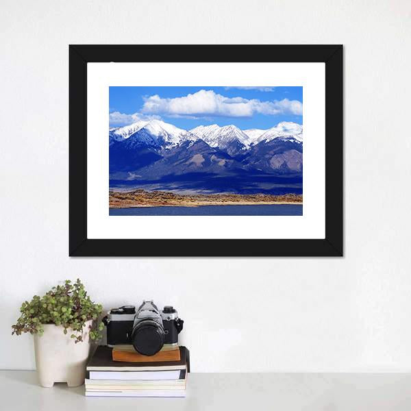 First Mountain Snow Colorado Canvas Wall Art-1 Piece-Framed Print-20" x 16"-Tiaracle