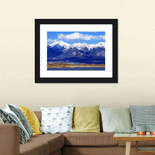 First Mountain Snow Colorado Canvas Wall Art-3 Horizontal-Gallery Wrap-25" x 16"-Tiaracle
