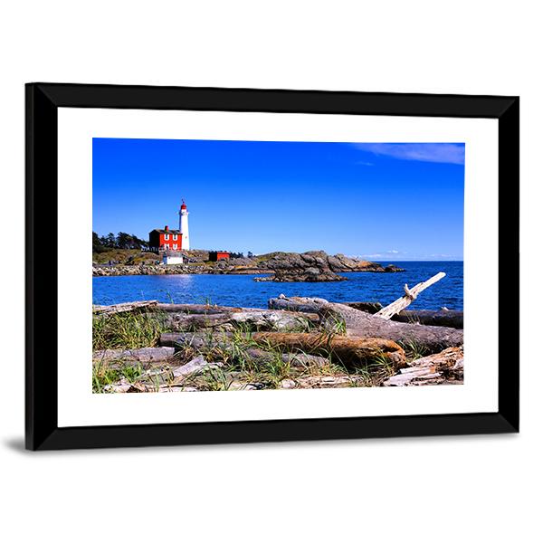 Fisgard Lighthouse Canada Canvas Wall Art-3 Horizontal-Gallery Wrap-25" x 16"-Tiaracle