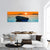 Fishing Boat Under Sunset Panoramic Canvas Wall Art-3 Piece-25" x 08"-Tiaracle