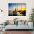 Fishing Boat With Sunset Canvas Wall Art-1 Piece-Gallery Wrap-36" x 24"-Tiaracle