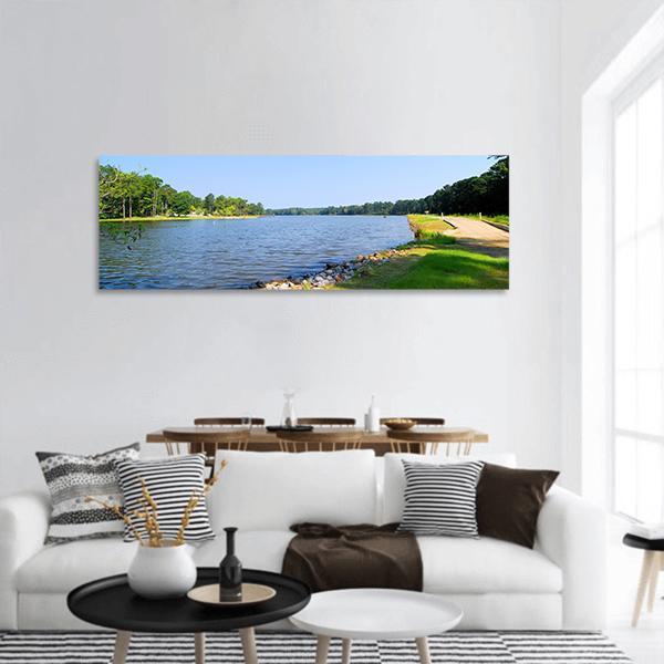 Fishing Lake Alabama Panoramic Canvas Wall Art-1 Piece-36" x 12"-Tiaracle