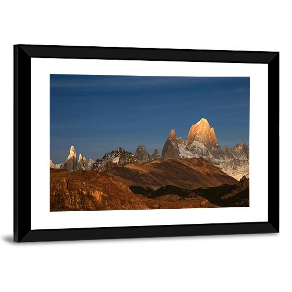 Fitz Roy At Sunrise Canvas Wall Art-3 Horizontal-Gallery Wrap-25" x 16"-Tiaracle