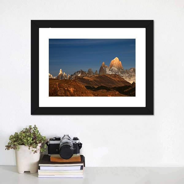Fitz Roy At Sunrise Canvas Wall Art-1 Piece-Framed Print-20" x 16"-Tiaracle