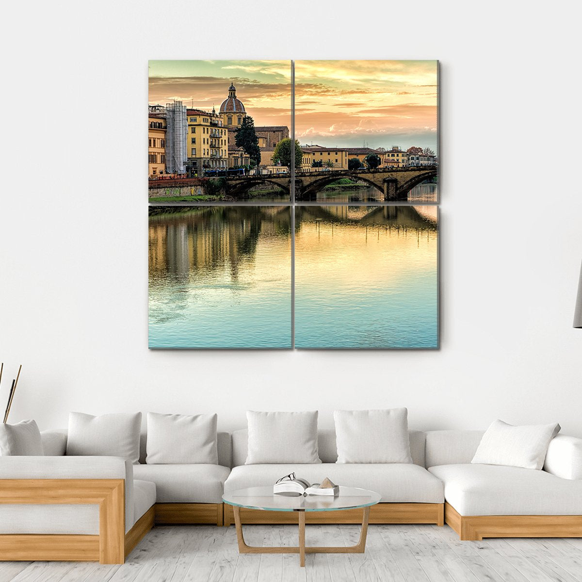 Five Arched Bridge Canvas Wall Art-4 Square-Gallery Wrap-17" x 17"-Tiaracle