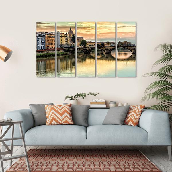 Five Arched Bridge Canvas Wall Art-5 Horizontal-Gallery Wrap-22" x 12"-Tiaracle