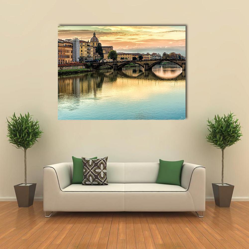 Five Arched Bridge Canvas Wall Art-1 Piece-Gallery Wrap-48" x 32"-Tiaracle