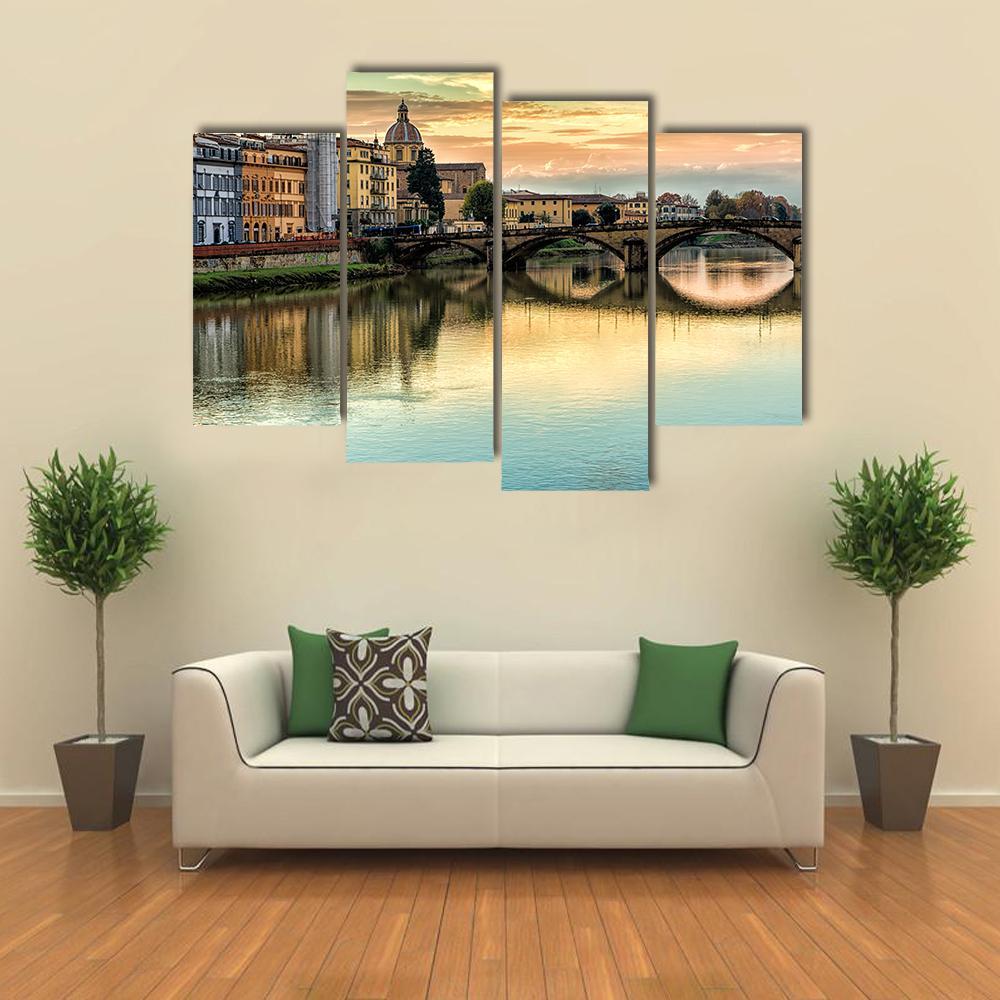 Five Arched Bridge Canvas Wall Art-4 Pop-Gallery Wrap-50" x 32"-Tiaracle