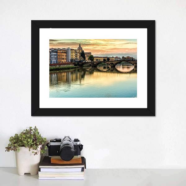 Five Arched Bridge Canvas Wall Art-1 Piece-Framed Print-20" x 16"-Tiaracle