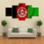 Flag Of Afghanistan Canvas Wall Art-4 Pop-Gallery Wrap-50" x 32"-Tiaracle
