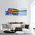 Flag Of Aland Panoramic Canvas Wall Art-3 Piece-25" x 08"-Tiaracle