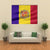 Flag Of Andorra Canvas Wall Art-4 Square-Gallery Wrap-17" x 17"-Tiaracle