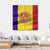 Flag Of Andorra Canvas Wall Art-4 Square-Gallery Wrap-17" x 17"-Tiaracle