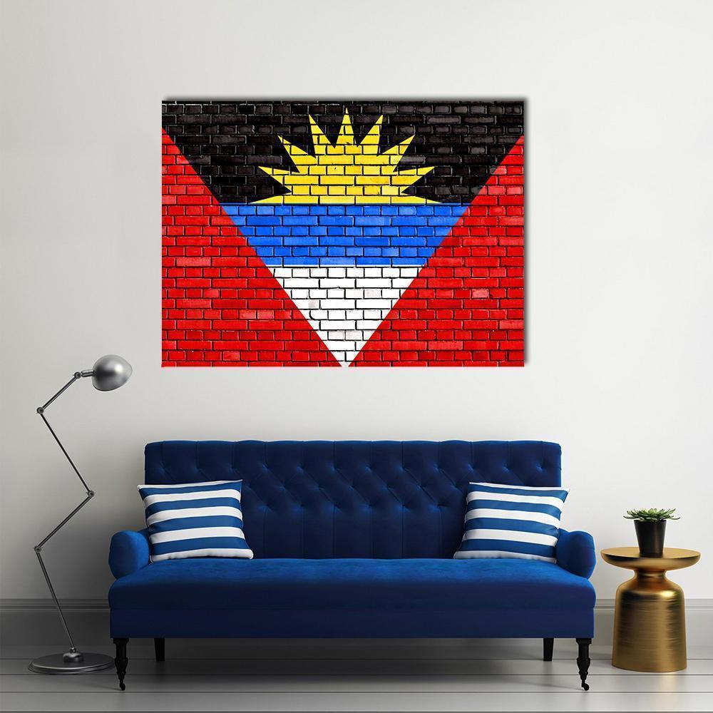 Flag Of Antigua And Barbuda Canvas Wall Art-5 Horizontal-Gallery Wrap-22" x 12"-Tiaracle