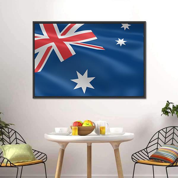 Flag of Australia Canvas Wall Art-5 Horizontal-Gallery Wrap-22" x 12"-Tiaracle