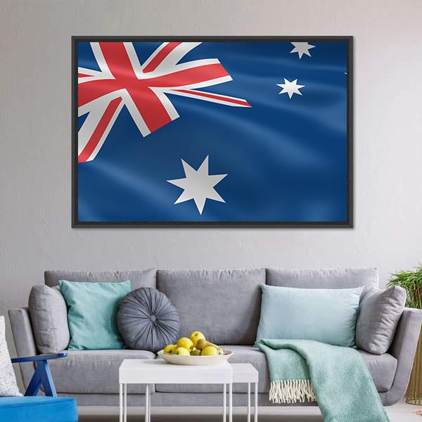 Flag of Australia Canvas Wall Art-5 Horizontal-Gallery Wrap-22" x 12"-Tiaracle