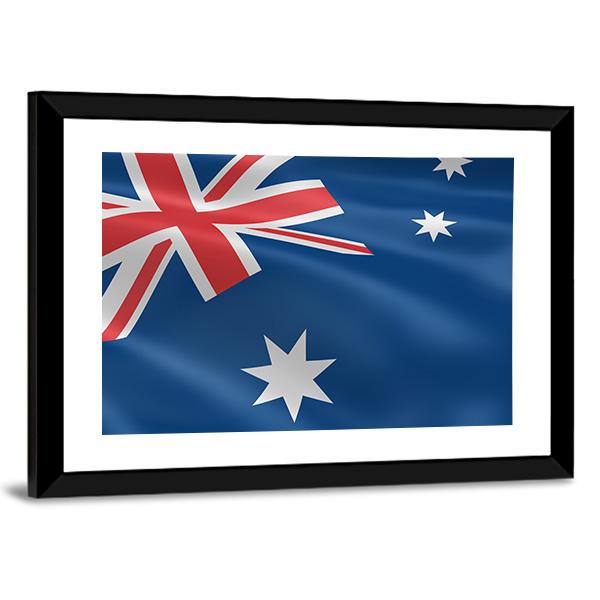 Flag of Australia Canvas Wall Art-5 Horizontal-Gallery Wrap-22" x 12"-Tiaracle