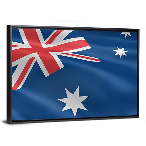 Flag of Australia Canvas Wall Art-5 Horizontal-Gallery Wrap-22" x 12"-Tiaracle