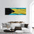 Waving Bahamas Flag Panoramic Canvas Wall Art-1 Piece-36" x 12"-Tiaracle