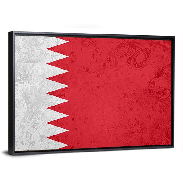 Flag Of Bahrain Canvas Wall Art-3 Horizontal-Gallery Wrap-25" x 16"-Tiaracle