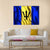 Flag Of Barbados Canvas Wall Art-1 Piece-Gallery Wrap-36" x 24"-Tiaracle