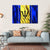 Flag Of Barbados Canvas Wall Art-1 Piece-Gallery Wrap-36" x 24"-Tiaracle