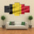 Flag Of Belgium Canvas Wall Art-4 Pop-Gallery Wrap-50" x 32"-Tiaracle