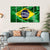 Flag Of Brazil Canvas Wall Art-5 Horizontal-Gallery Wrap-22" x 12"-Tiaracle