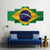 Flag Of Brazil Canvas Wall Art-5 Star-Gallery Wrap-62" x 32"-Tiaracle