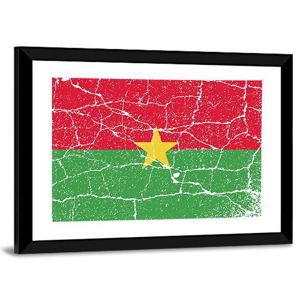 Flag Of Burkina Faso Canvas Wall Art-3 Horizontal-Gallery Wrap-25" x 16"-Tiaracle