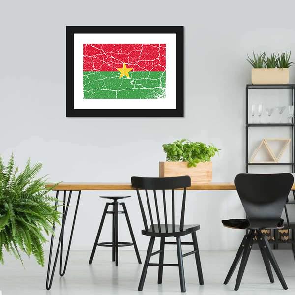 Flag Of Burkina Faso Canvas Wall Art-3 Horizontal-Gallery Wrap-25" x 16"-Tiaracle