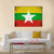 Flag Of Burma Canvas Wall Art-4 Horizontal-Gallery Wrap-34" x 24"-Tiaracle