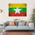 Flag Of Burma Canvas Wall Art-4 Horizontal-Gallery Wrap-34" x 24"-Tiaracle