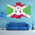 Flag Of Burundi Canvas Wall Art-5 Pop-Gallery Wrap-47" x 32"-Tiaracle