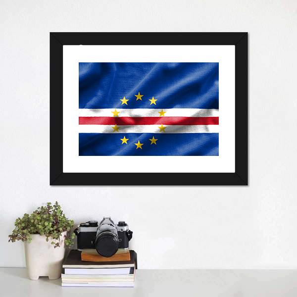 Flag Of Cape Verde Canvas Wall Art-5 Horizontal-Gallery Wrap-22" x 12"-Tiaracle