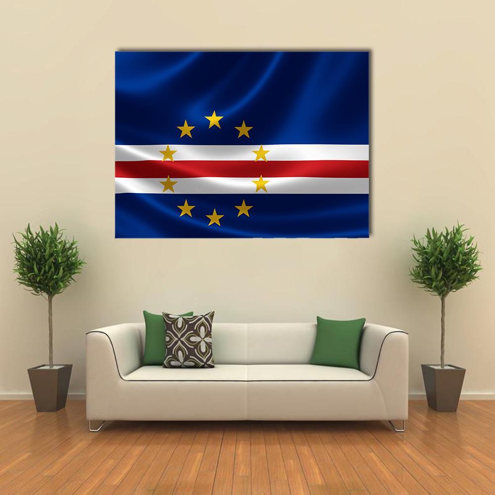 Flag Of Cape Verde Canvas Wall Art-1 Piece-Gallery Wrap-36" x 24"-Tiaracle