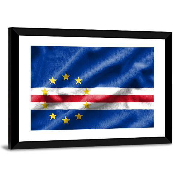 Flag Of Cape Verde Canvas Wall Art-5 Horizontal-Gallery Wrap-22" x 12"-Tiaracle