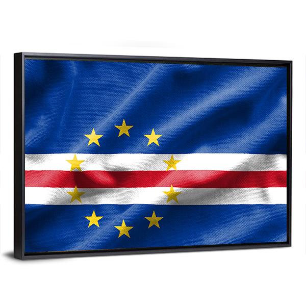 Flag Of Cape Verde Canvas Wall Art-5 Horizontal-Gallery Wrap-22" x 12"-Tiaracle