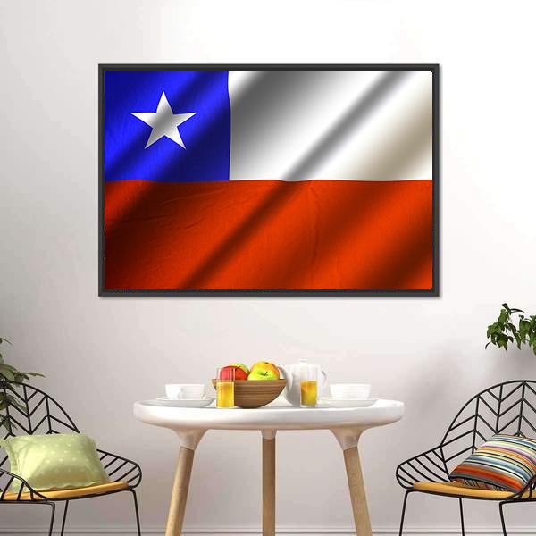 Flag Of Chile Canvas Wall Art-5 Horizontal-Gallery Wrap-22&quot; x 12&quot;-Tiaracle
